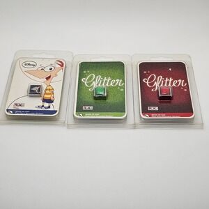 Disney Phineas and Ferb Roxo Glitter Charms Lot Of 3